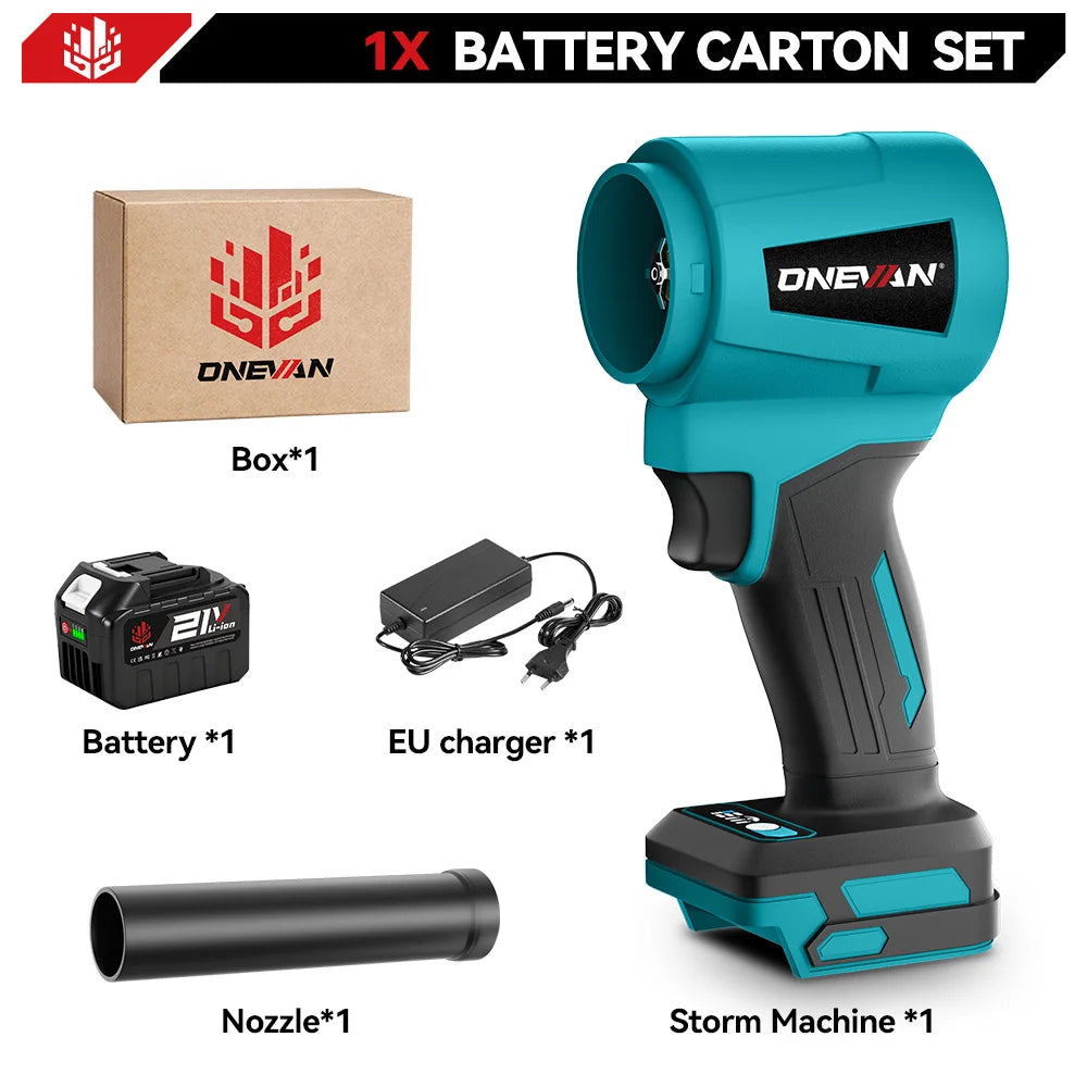 4000W Brushless Electric Turbo Blower Jet Fan 400M/S 300000RPM Leaf Blower Dust Blowing Tool For Makita 18V Battery Pin by Haraps.com