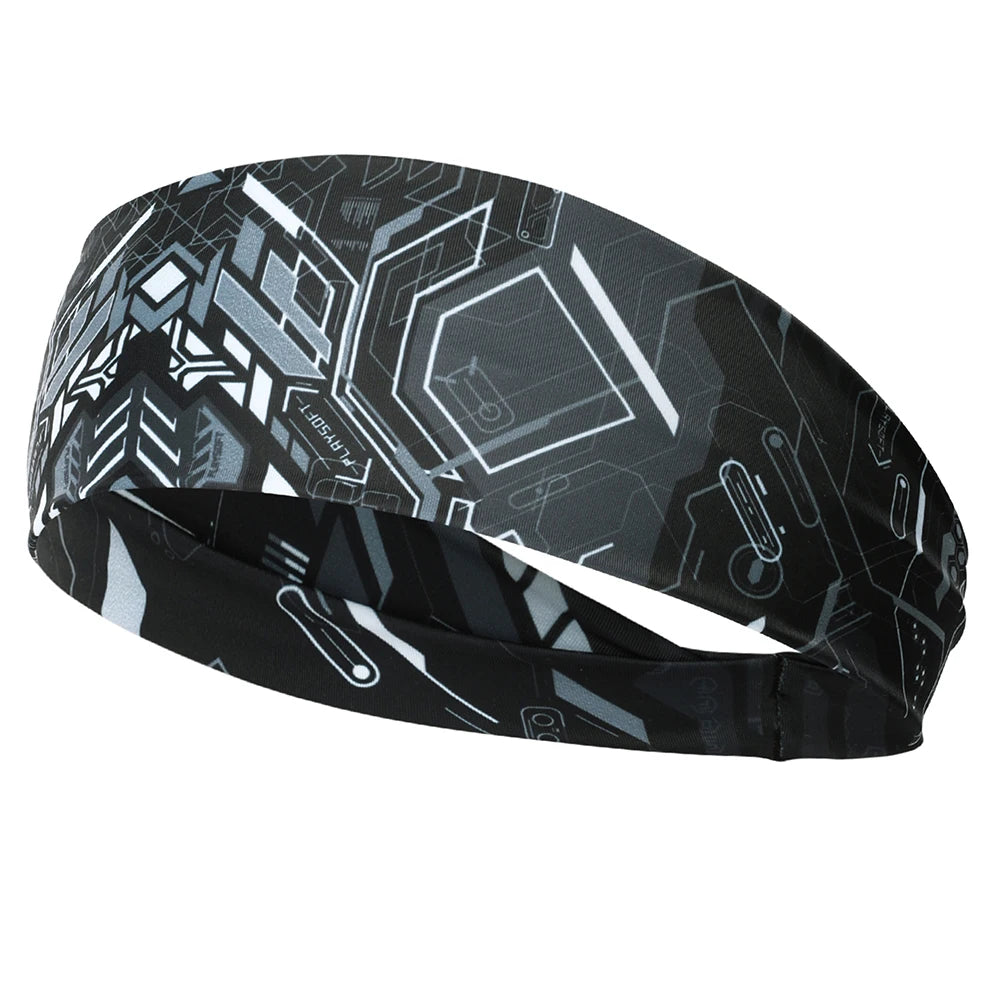 Gothic Skull Headband Sweat Bandage Sport Head Hair Band Workout Tennis Fitness Jog Basketball Running Scary Sweatband Women Men by Haraps.com