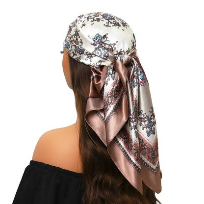 Silk Satin Square Head Scarf