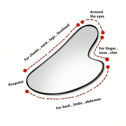 LumiStone 304 Stainless Steel Gua Sha For Puffiness by Haraps.com