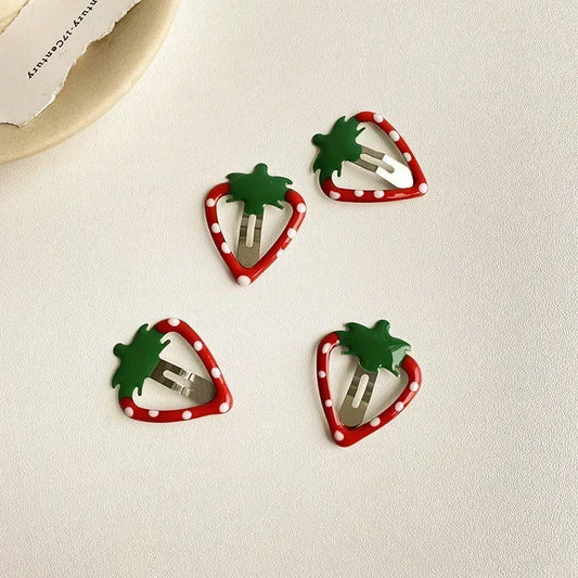 Strawberry & Apple Hair Clips