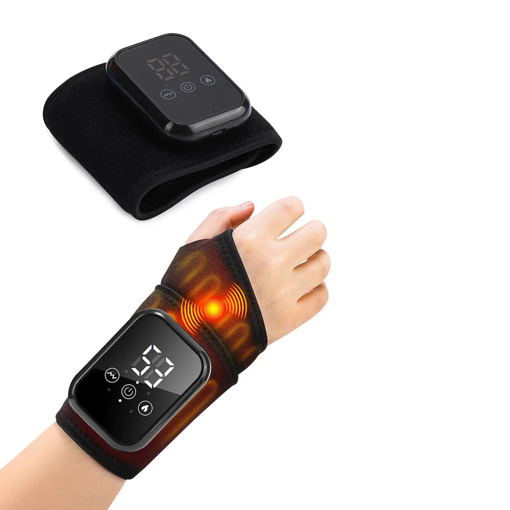 Electric Heating Wrist Guard Vibration Massage Hot Compress Wrist Brace Ankle Wrap Hand Foot Protector Rechargeable Wristband by Haraps.com