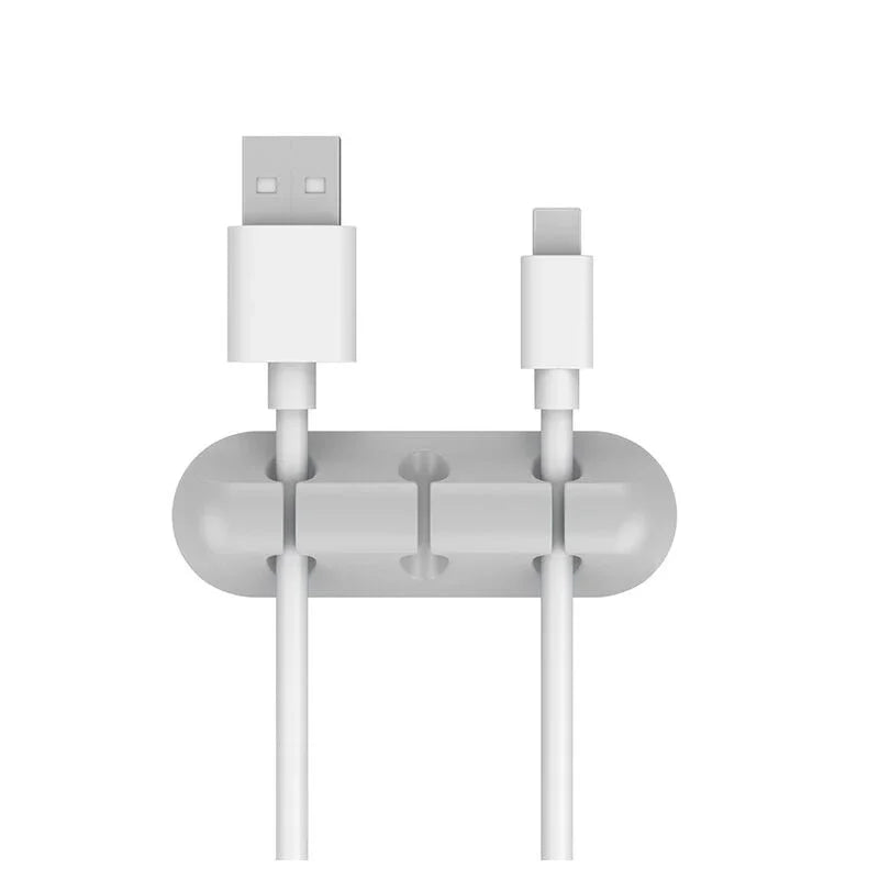 Silicone USB Cable Organizer - Cable Winder & Desktop Tidy Clips for Mouse, Headphones, and Wires