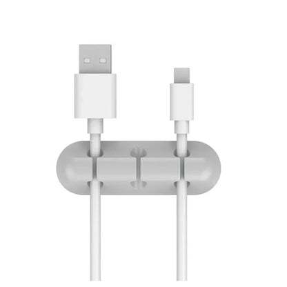 Silicone USB Cable Organizer - Cable Winder & Desktop Tidy Clips for Mouse, Headphones, and Wires