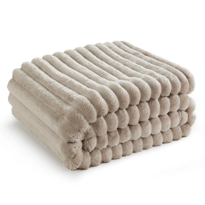 Luxury Faux Rabbit Fur Autumn and Winter Warm Bed Blanket