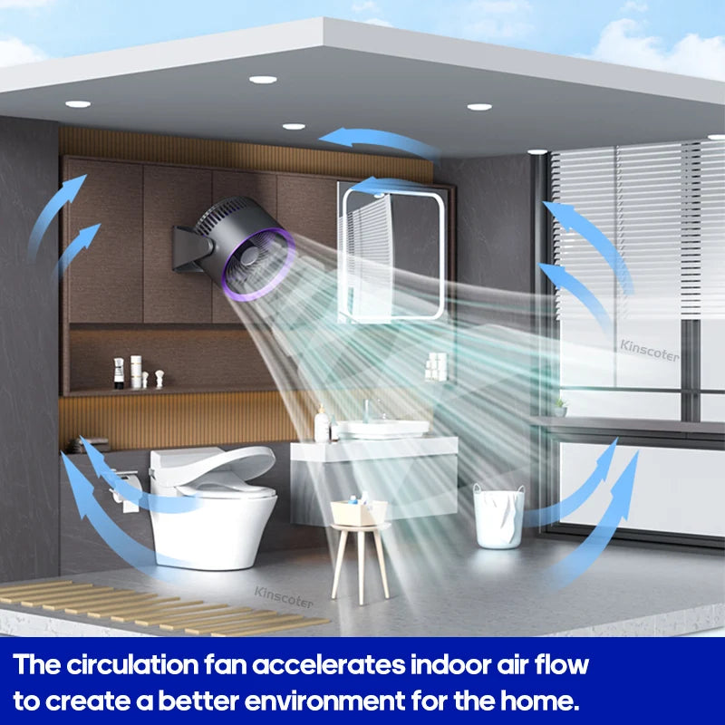 Wireless Portable Fan With Quiet Operation For Home And Office Use Versatile Multifunctional Cooling