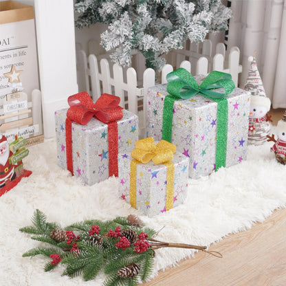3-Piece LED Christmas Gift Box Lights