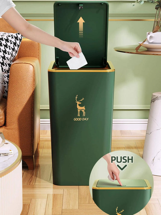 Nordic Style Rectangular Trash Can with Lid