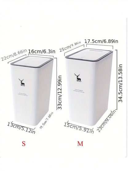 Nordic Style Rectangular Trash Can with Lid