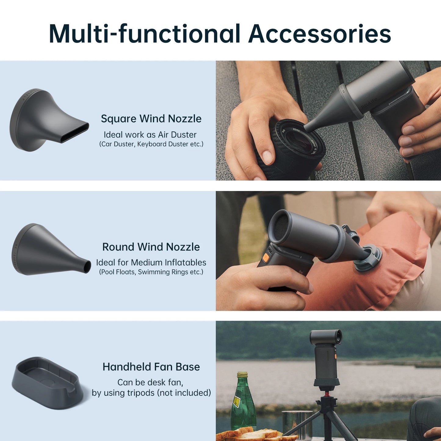 Portable Turbo Handheld Fan With LED Display 100 Speed Settings And 9000 mAh Battery