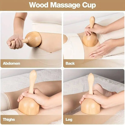 ZenWood Wooden Massage Tool Set For Back Legs And Neck by Haraps.com
