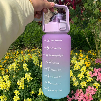 Motivational Sports Water Bottle with Time Marker