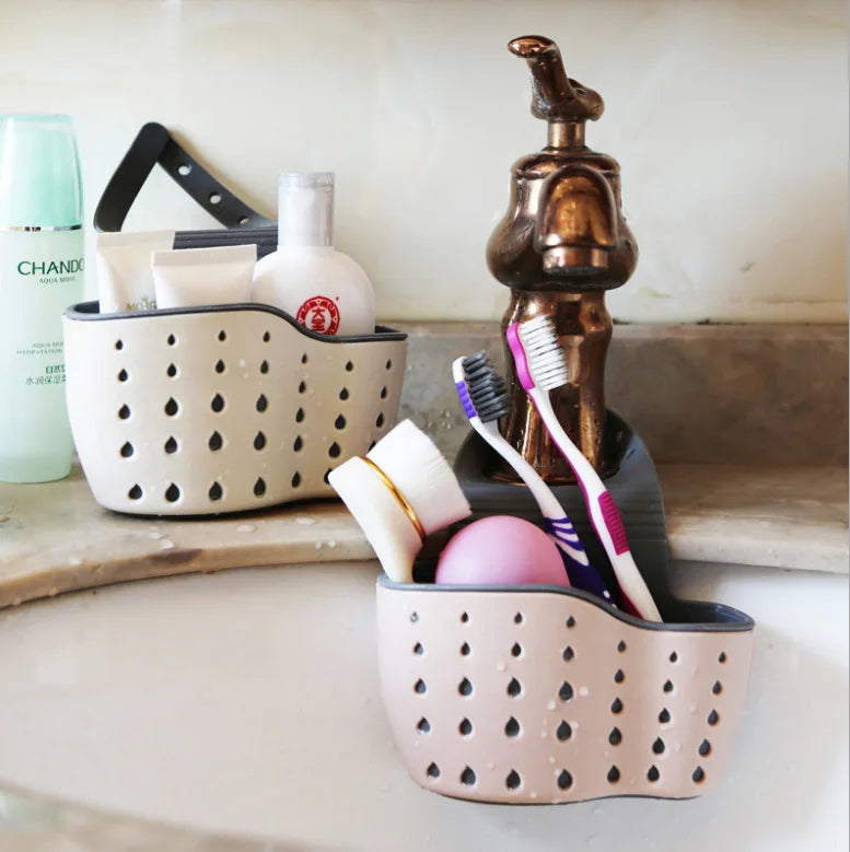 Kitchen sink hanging soap sponge strainer