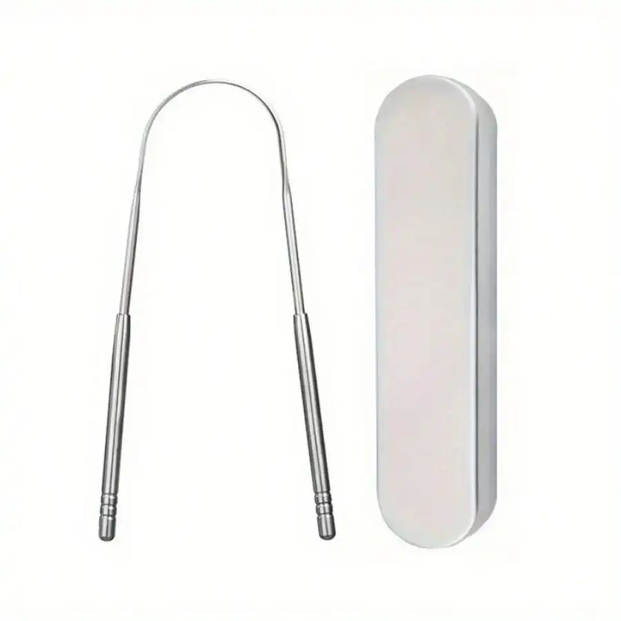 Stainless Steel Tongue Scraper Set with Storage Box