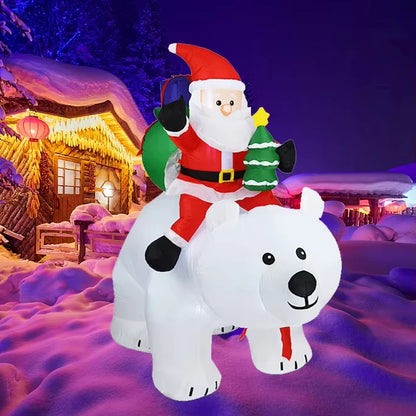 Christmas Inflatable Santa Decoration with LED Lights