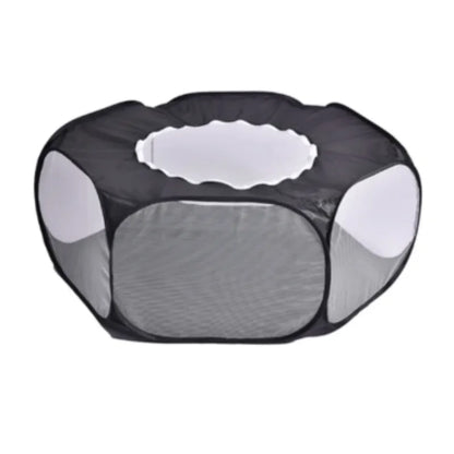 Transparent Portable Pet Cage Tent – Foldable Playpen for Small Pets