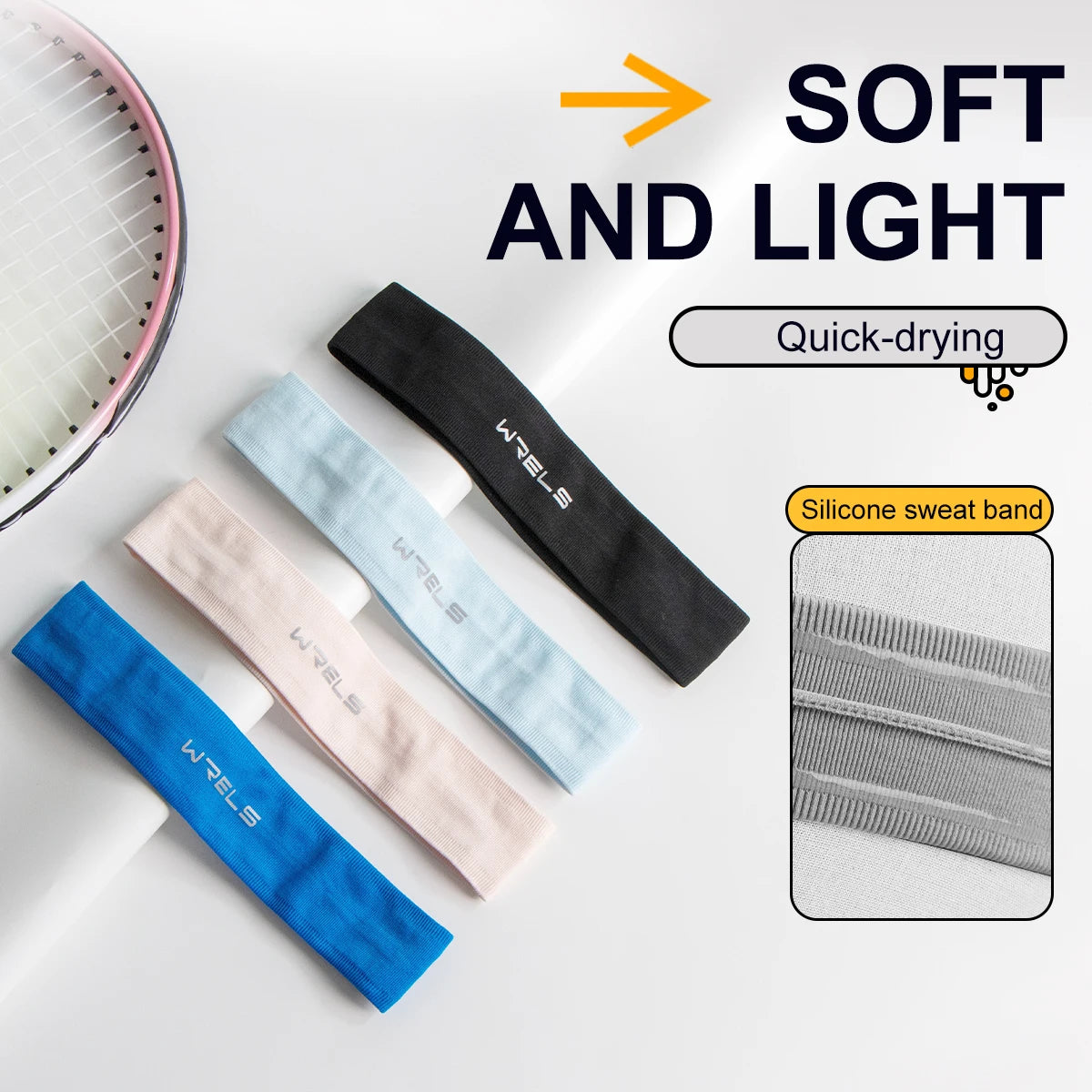 Sports Headband Anti Slip Yoga Hair Band Quick Dry Running Sweatband Workout Headbands for Women Men by Haraps.com