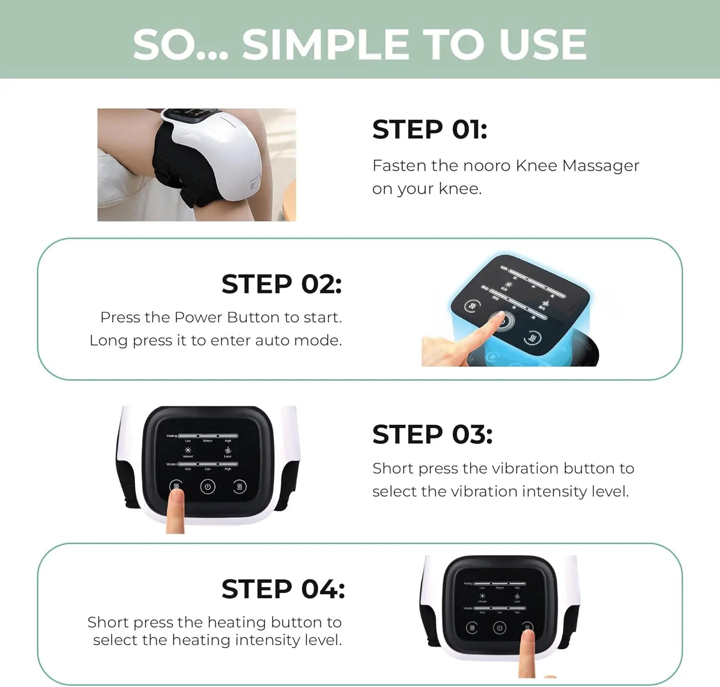 Smart Knee Massager with Red Light Therapy