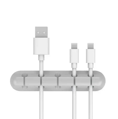 Silicone USB Cable Organizer - Cable Winder & Desktop Tidy Clips for Mouse, Headphones, and Wires