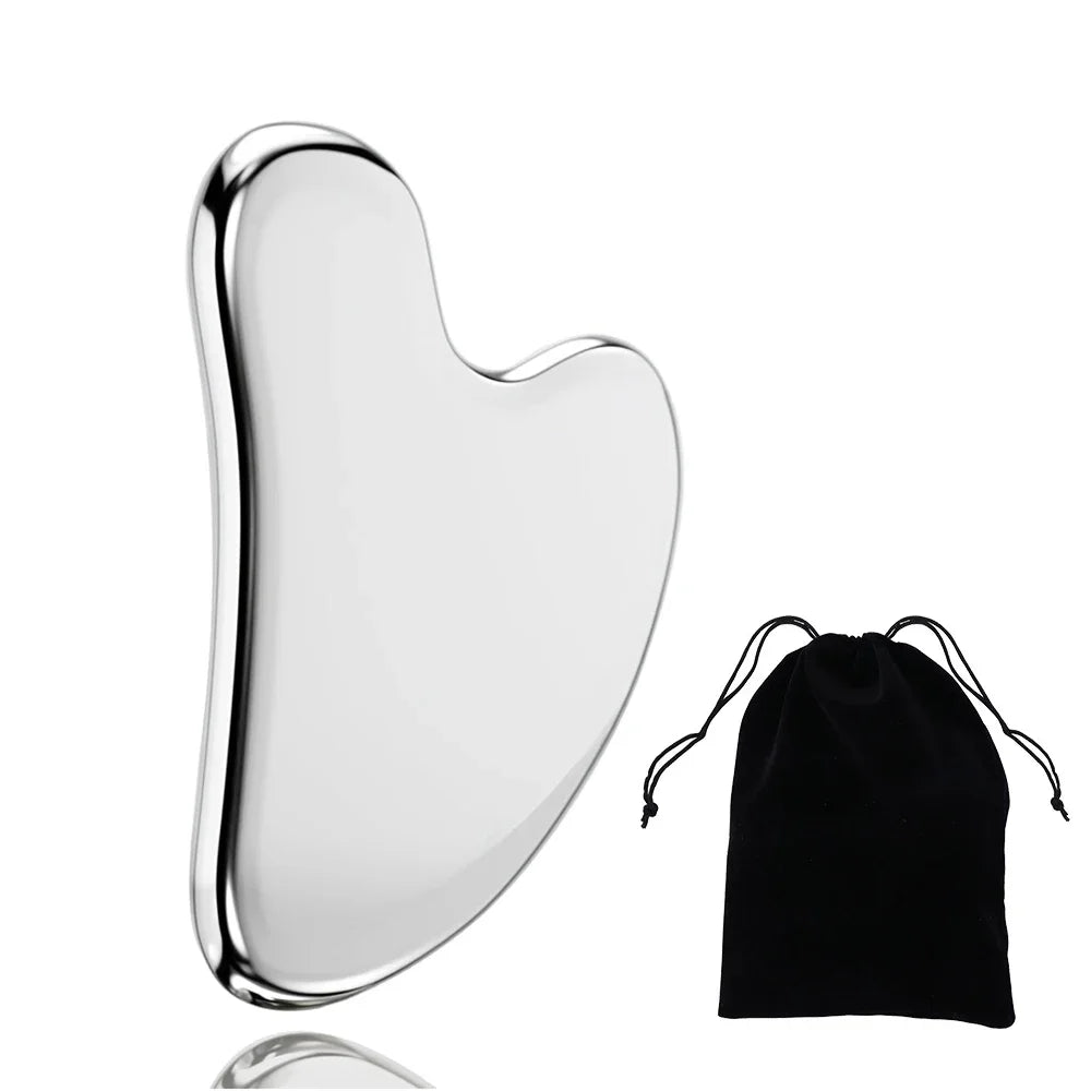 LumiStone 304 Stainless Steel Gua Sha For Puffiness by Haraps.com