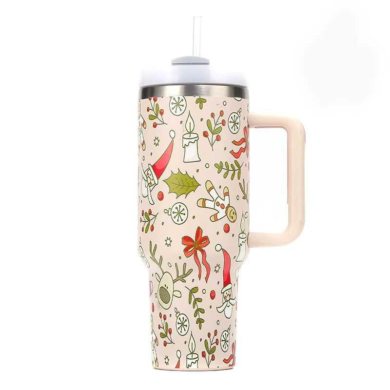 Christmas Stainless Steel Thermos Bottle – 40oz Insulated Travel Tumbler