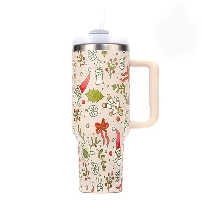 Christmas Stainless Steel Thermos Bottle – 40oz Insulated Travel Tumbler