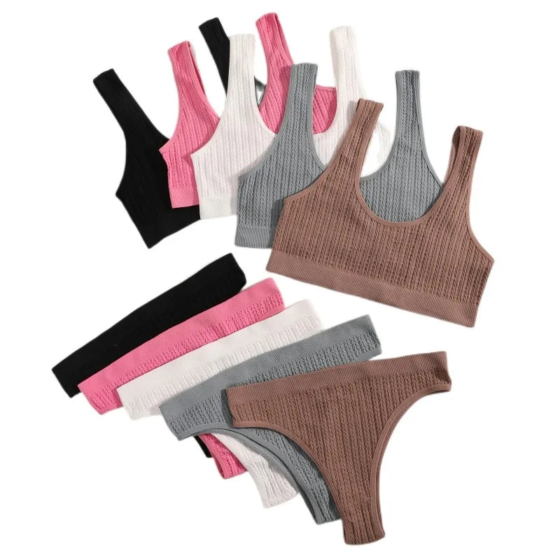 Womens Seamless Sports Bra Set