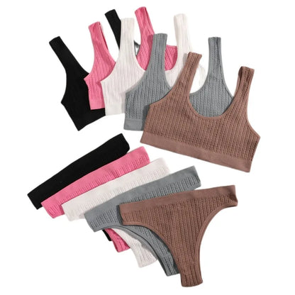 Womens Seamless Sports Bra Set