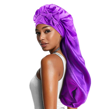 Long Bowknot Satin Bonnet