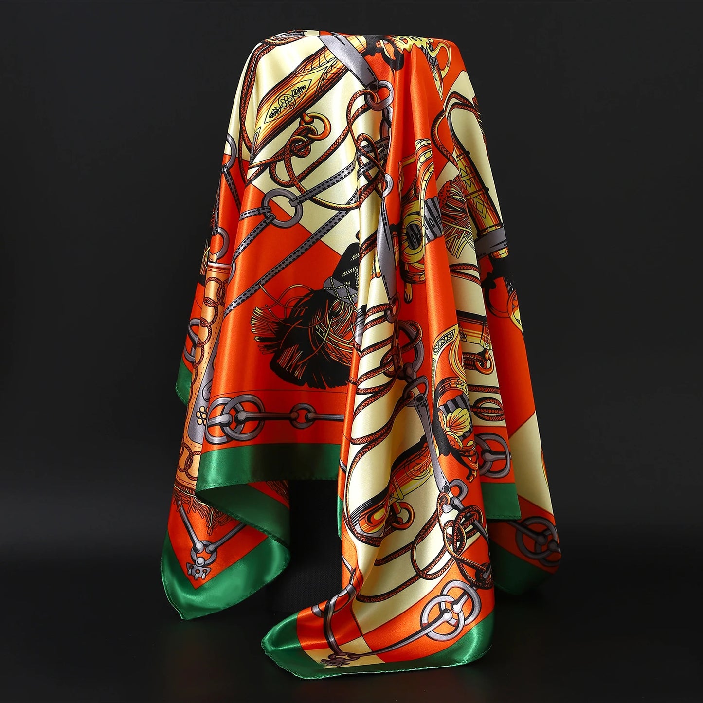 Satin Silk Square Head Scarf (90cm x 90cm)