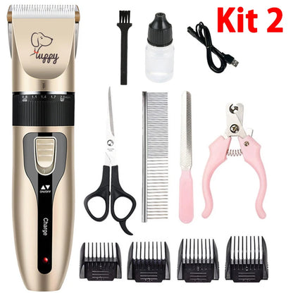 Professional Electric Pet Clipper Grooming Kit – Rechargeable Dog & Cat Hair Trimmer Set