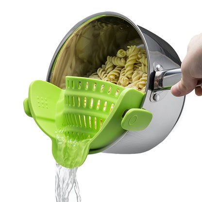 Universal Anti-Slip Silicone Clip-on Pan Pot Strainer