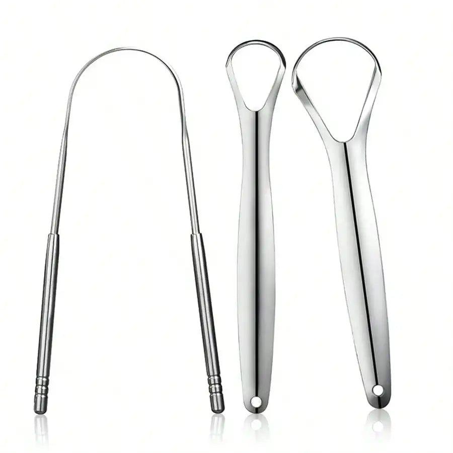 Stainless Steel Tongue Scraper Set with Storage Box