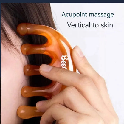 Five-Tooth Meridian Scalp Massage Comb