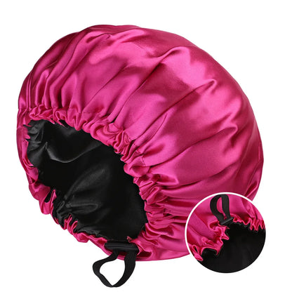 Double-Layer Reversible Satin Bonnet
