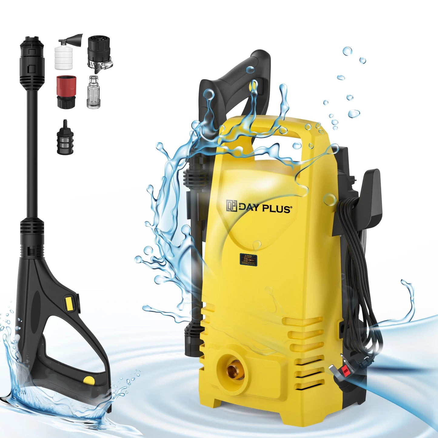 2050PSI Electric High Pressure Washer, 1.6GPM 2300W Washer with 1-180° Adjustable Nozzle and Detergent Tank for Cleaning Car by Haraps.com