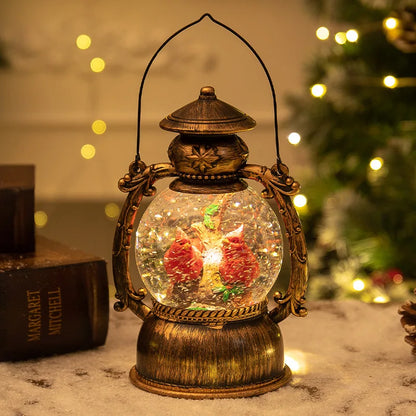 Christmas Snow Globe Lantern with Music & LED Light
