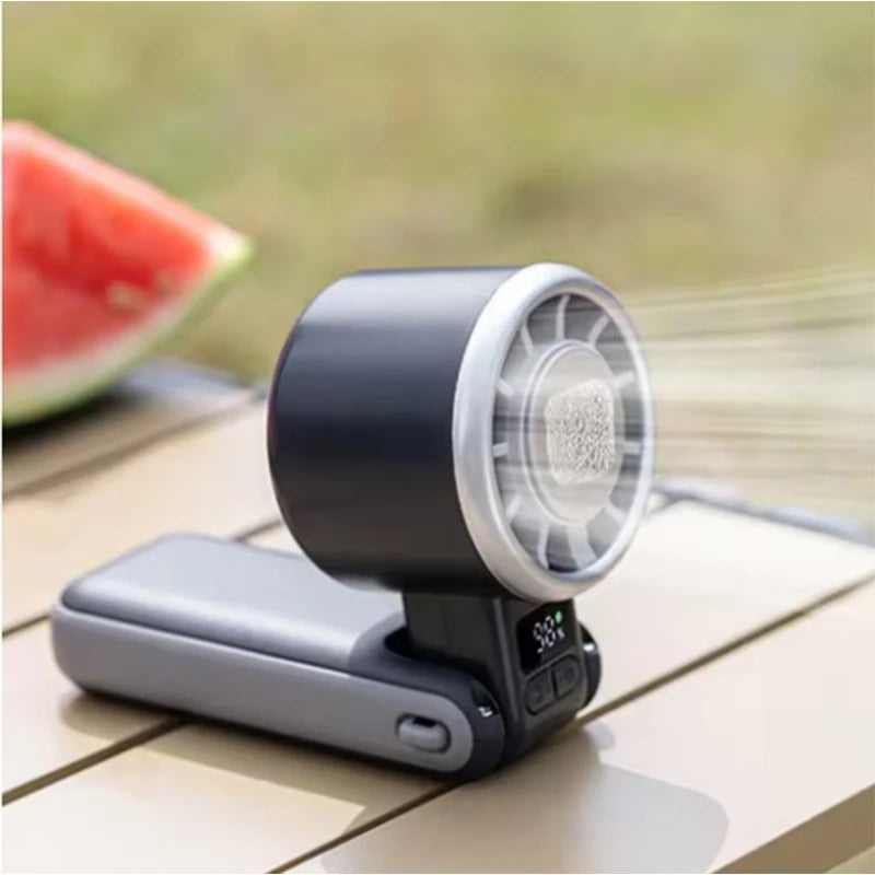Ultra Quiet Portable Handheld Fan Turbo Cooling 3600mAh Rechargeable for Outdoor Travel Camping Exercise Office Bedroom Home by Haraps.com