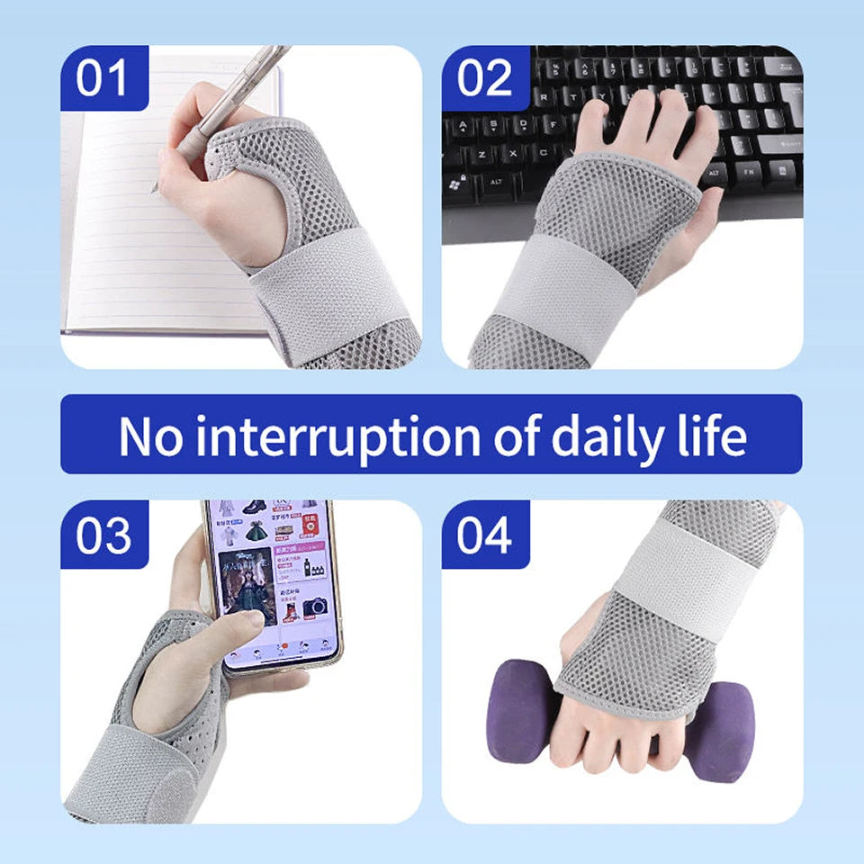 Breathable Wrist Support with Dual Aluminium Plate Stabilisation