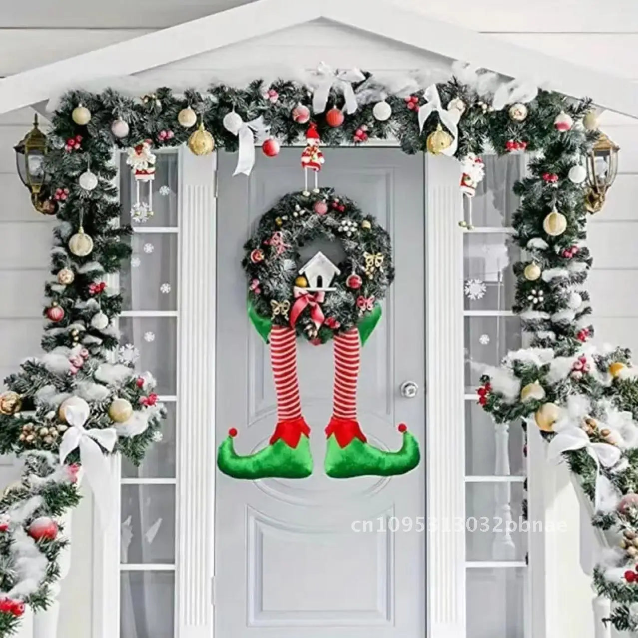 Christmas Elf Leg Tree Top Decoration