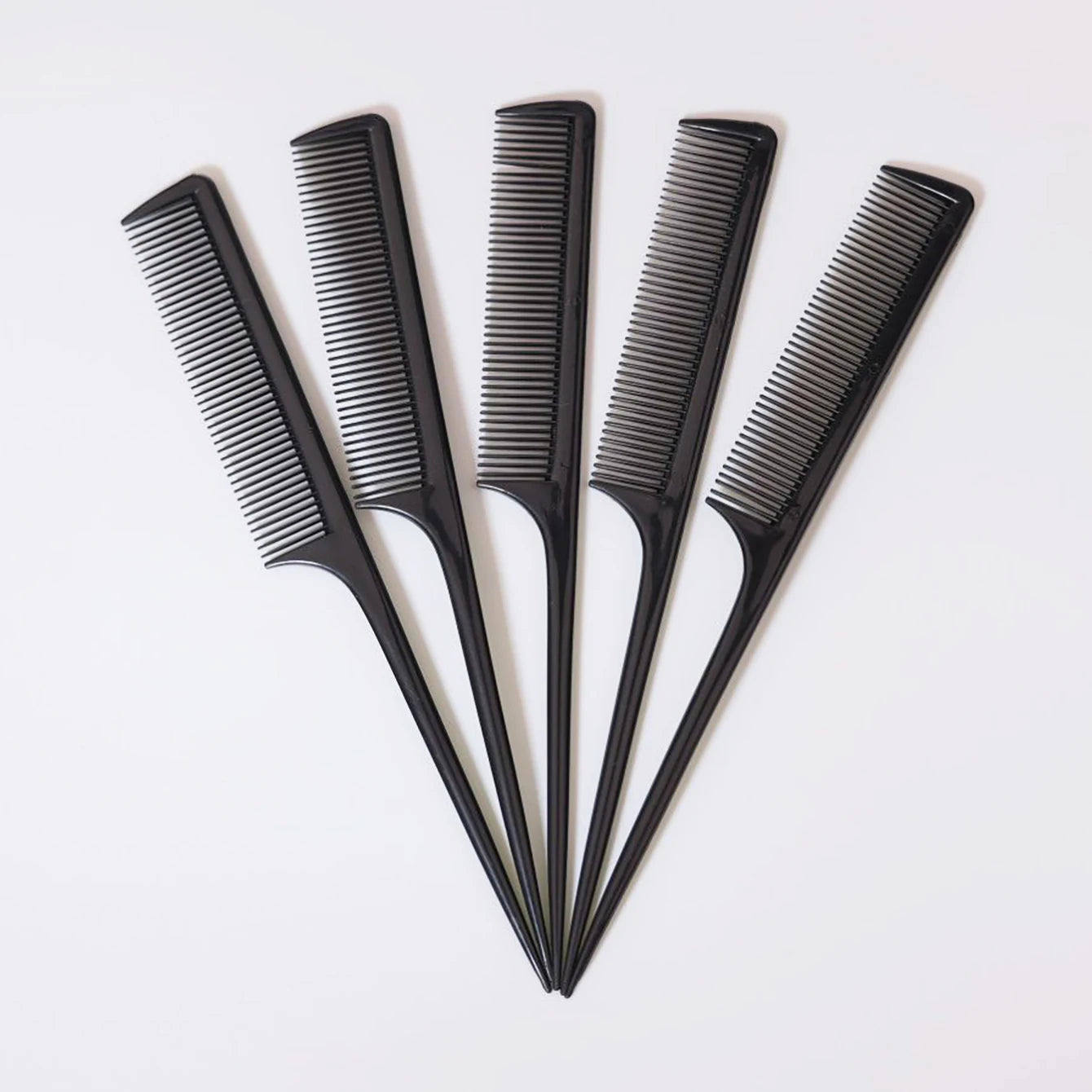 5 Pack Rat Tail Comb Set