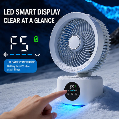 Portable Wall Hanging USB Fan With Remote Control And Nightlight Smart Voice Activated Folding Air Cooler For Home