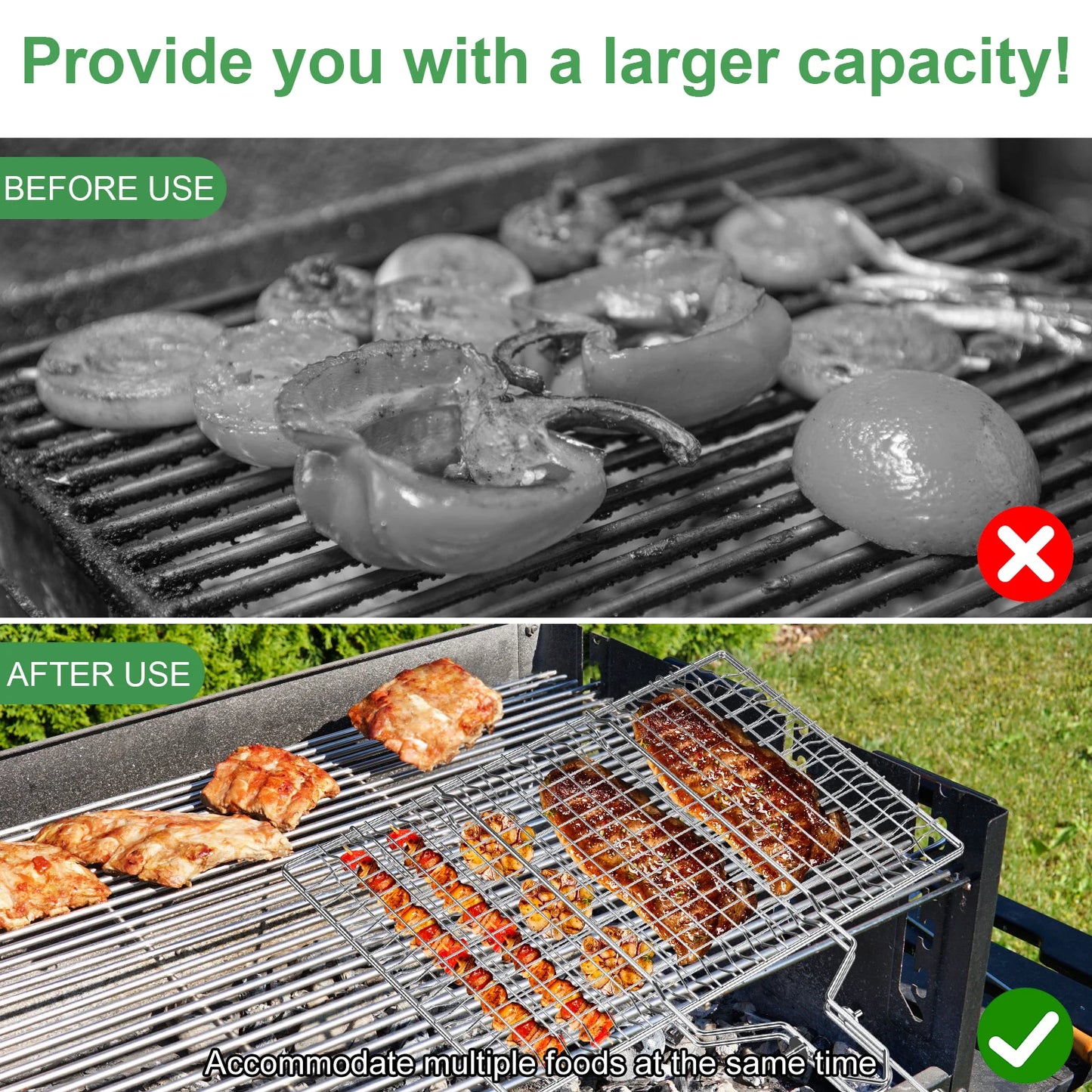 Fish Grilling Basket Stainless Steel