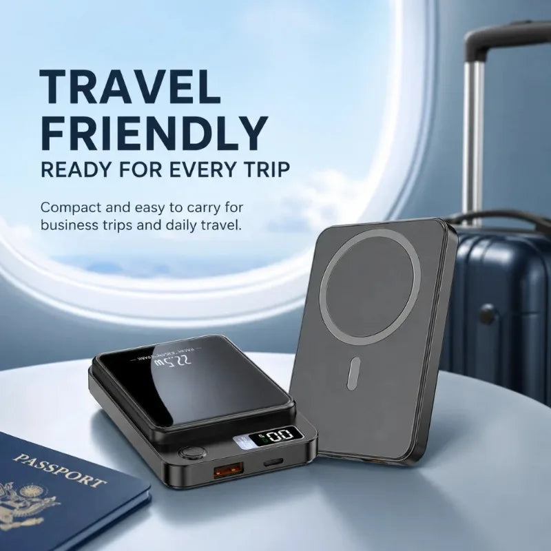 Magnetic Wireless Power Bank 10000mAh 20000mAh Portable Digital Display Powerbank for IPhone Xiaomi Huawei 4 Colors Available by Haraps.com