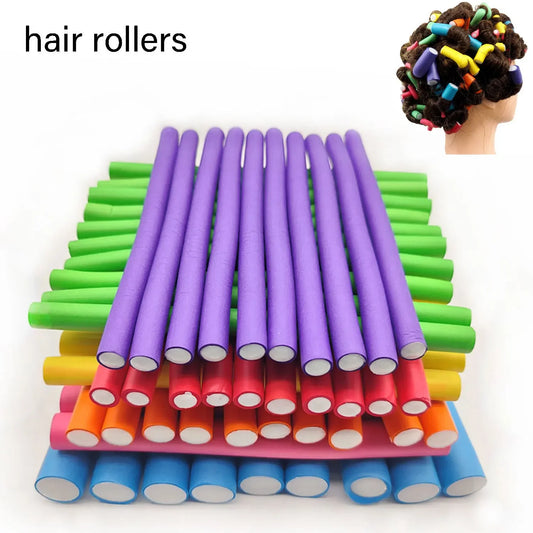 10 Pack Flexible Hair Curling Rods