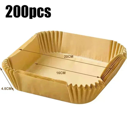 50pcs Air Fryer Grease Absorbent Silicone Paper Pads