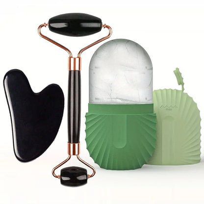 Purify Ice Face Roller Set With Gua Sha Tool by Haraps.com