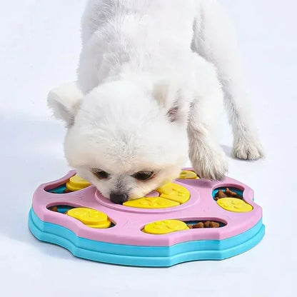 Interactive Dog Puzzle Toy & Slow Feeder Bowl – IQ Training Food Dispenser
