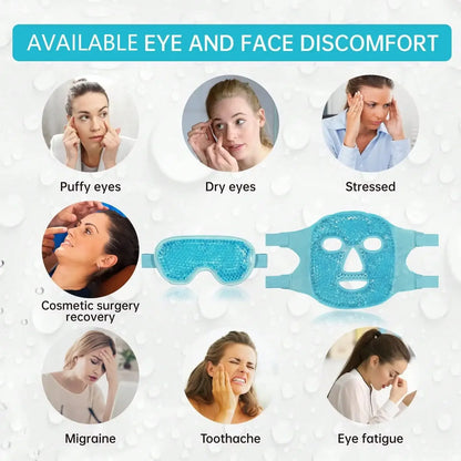 LuxFace Gel Eye Mask Cooling Hot Cold Compress by Haraps.com