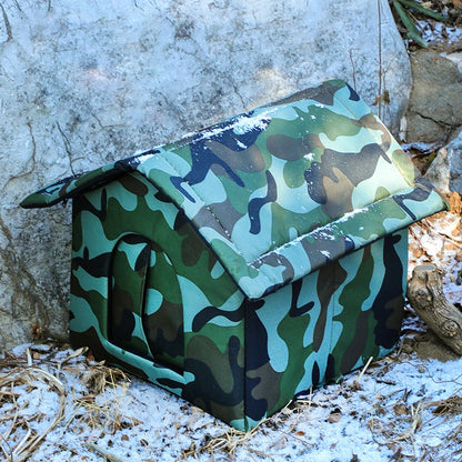 Waterproof Outdoor Cat House – Foldable & Warm Pet Cave Bed for Cats & Small Dogs
